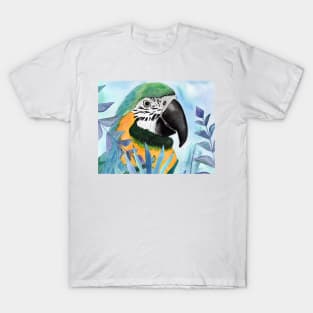 Parrot with tropical leaves2 T-Shirt